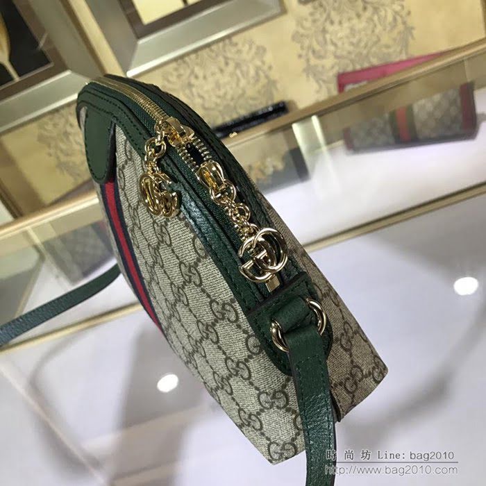 GUCCI古馳女包 新款 專櫃品質 499621 GG雙拉鏈 印花圖案 織帶 貝殼包 GUCCI斜挎包  ydgq3437